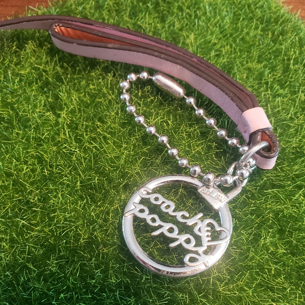 Coach Poppy Keychain Vintage Pink Handbag Handtag Coach
